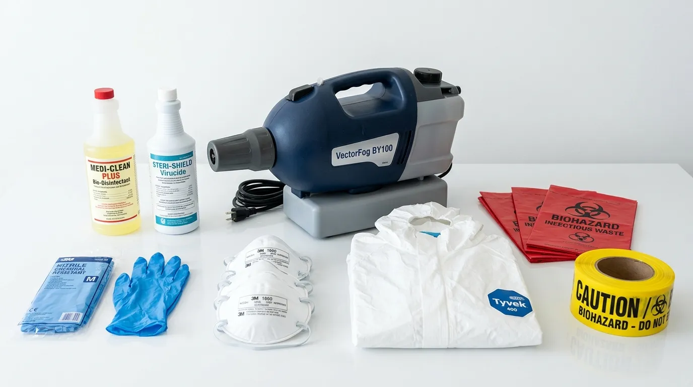 Professional biohazard remediation crew working in Millersville