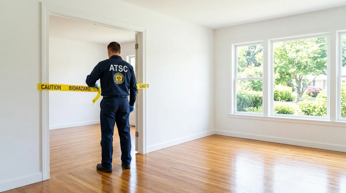 Certified biohazard cleanup crew performing Trauma Scene Cleanup in Millersville